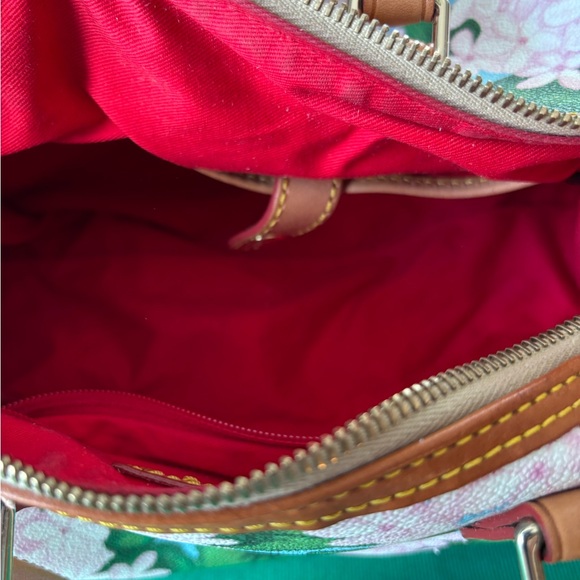 Dooney & Bourke Purse Hydrangea floral satchel crossbody leather - Picture 7 of 12